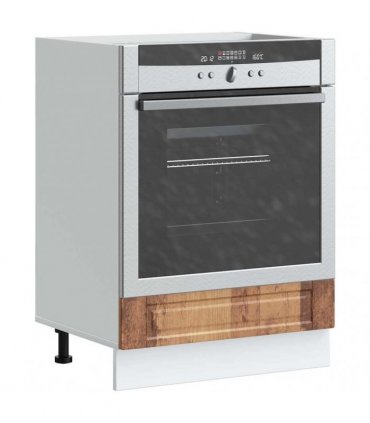 vidaXL Oven Cabinet Porto Old Wood Engineered Wood — Size: 60 x 46 x 81.5 cm, Model: 1x oven cabinet