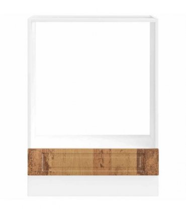 vidaXL Oven Cabinet Porto Old Wood Engineered Wood — Size: 60 x 46 x 81.5 cm, Model: 1x oven cabinet