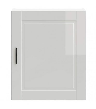 vidaXL Kitchen Wall Cabinet Porto High Gloss White Engineered Wood — Size: 50 x 31 x 60 cm, Model: 1x wall cabinet (1 door)