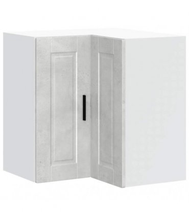 vidaXL Kitchen Wall Corner Cabinet "Porto" Concrete Grey Engineered Wood — Size: 57 x 57 x 60 cm, Model: 1x wall corner cabinet