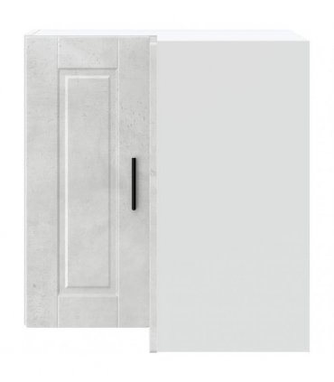 vidaXL Kitchen Wall Corner Cabinet "Porto" Concrete Grey Engineered Wood — Size: 57 x 57 x 60 cm, Model: 1x wall corner cabinet