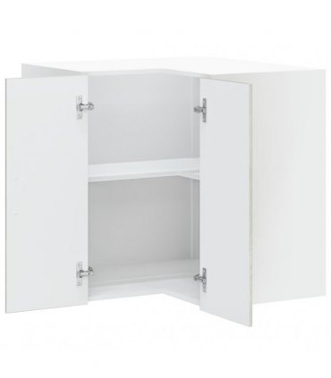vidaXL Kitchen Wall Corner Cabinet "Porto" Concrete Grey Engineered Wood — Size: 57 x 57 x 60 cm, Model: 1x wall corner cabinet