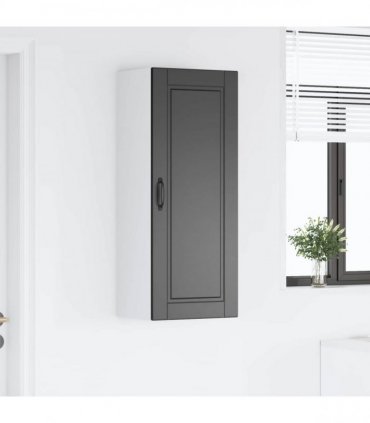 vidaXL Wall Cabinet PORTO Black 40 x 31 x 100 cm Engineered Wood — Model: 1x wall cabinet (1 door)