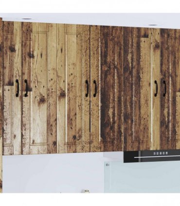 vidaXL Wall Cabinet PORTO Old Wood 60 x 31 x 100 cm Engineered Wood — Model: 1x wall cabinet (2 doors)