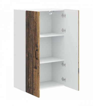 vidaXL Wall Cabinet PORTO Old Wood 60 x 31 x 100 cm Engineered Wood — Model: 1x wall cabinet (2 doors)