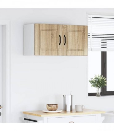 vidaXL Wall Cabinet PORTO Sonoma Oak 80 x 31 x 40 cm Engineered Wood — Model: 1x wall cabinet (2 doors)