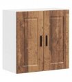 vidaXL Kitchen Wall Cabinet Porto Old Wood Engineered Wood — Size: 60 x 31 x 60 cm, Model: 1x wall cabinet (2 doors)