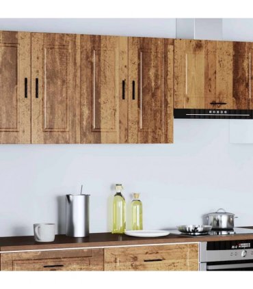 vidaXL Kitchen Wall Cabinet Porto Old Wood Engineered Wood — Size: 60 x 31 x 60 cm, Model: 1x wall cabinet (2 doors)