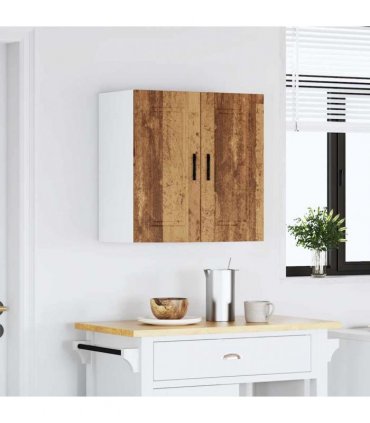 vidaXL Kitchen Wall Cabinet Porto Old Wood Engineered Wood — Size: 60 x 31 x 60 cm, Model: 1x wall cabinet (2 doors)