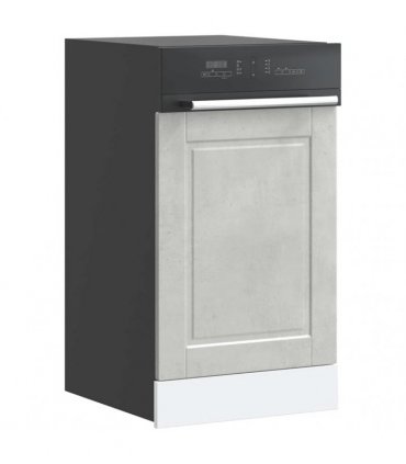 vidaXL Dishwasher Panel Porto Concrete Grey 45x1,5x57 cm Engineered Wood — Size: 45 x 1.5 x 67 cm, Model: 1x dishwasher panel