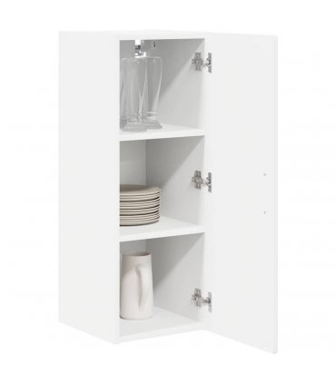 vidaXL Wall Cabinet PORTO 2 pcs High Gloss White 30 x 31 x 80 cm — Model: 2x wall cabinet (1 door)