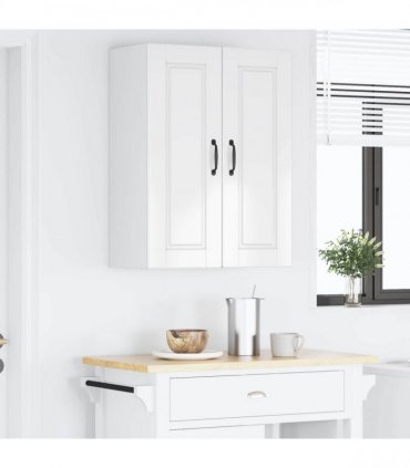 vidaXL Wall Cabinet PORTO 2 pcs High Gloss White 30 x 31 x 80 cm — Model: 2x wall cabinet (1 door)