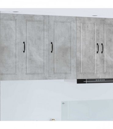 vidaXL Wall Cabinet PORTO Concrete Grey 40 x 31 x 80 cm — Model: 1x wall cabinet (1 door)