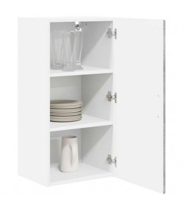 vidaXL Wall Cabinet PORTO Concrete Grey 40 x 31 x 80 cm — Model: 1x wall cabinet (1 door)