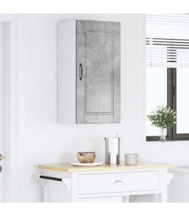 vidaXL Wall Cabinet PORTO Concrete Grey 40 x 31 x 80 cm — Model: 1x wall cabinet (1 door)