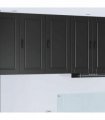 vidaXL Wall Cabinet PORTO Black 40 x 31 x 80 cm Engineered Wood — Model: 1x wall cabinet (1 door)