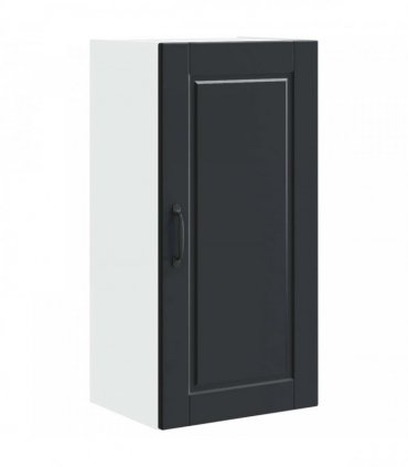 vidaXL Wall Cabinet PORTO Black 40 x 31 x 80 cm Engineered Wood — Model: 1x wall cabinet (1 door)