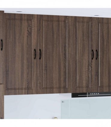 vidaXL Wall Cabinet PORTO Brown Oak 50 x 31 x 100 cm Engineered Wood — Model: 1x wall cabinet (1 door)