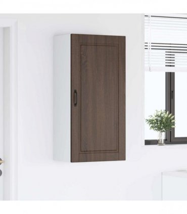 vidaXL Wall Cabinet PORTO Brown Oak 50 x 31 x 100 cm Engineered Wood — Model: 1x wall cabinet (1 door)