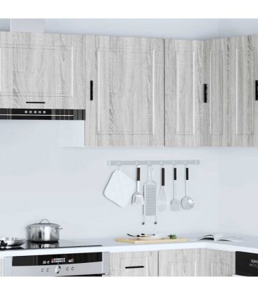 vidaXL Kitchen Wall Cabinet Porto Grey Sonoma Engineered Wood — Size: 50 x 31 x 60 cm, Model: 1x wall cabinet (1 door)