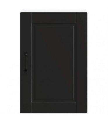 vidaXL Kitchen Wall Cabinet Porto Black Engineered Wood — Size: 40 x 31 x 60 cm, Model: 1x wall cabinet (1 door)