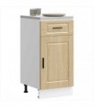 vidaXL Kitchen Base Cabinet Porto Sonoma Oak Engineered Wo — Size: 40 x 46 x 81.5 cm, Model: 1x bottom cabinet (1 door 1 drawer)