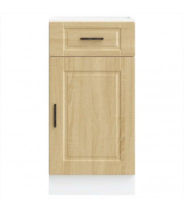 vidaXL Kitchen Base Cabinet Porto Sonoma Oak Engineered Wo — Size: 40 x 46 x 81.5 cm, Model: 1x bottom cabinet (1 door 1 drawer)