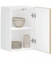 vidaXL Kitchen Wall Cabinet Porto Artisan Oak Engineered Wood — Size: 40 x 31 x 60 cm, Model: 1x wall cabinet (1 door)
