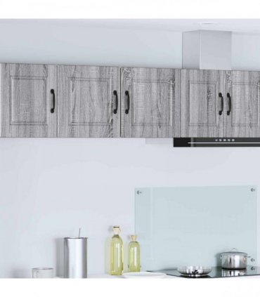 vidaXL Wall Cabinet PORTO 2 pcs Grey Sonoma 40 x 31 x 40 cm — Model: 2x wall cabinet (1 door)