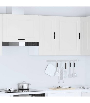 vidaXL Kitchen Wall Cabinet Porto White Engineered Wood — Size: 30 x 31 x 60 cm, Model: 1x wall cabinet (1 door)