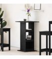 vidaXL Bar Table with Shelf Black Oak 60 x 60 x 100 cm Engineered Wood