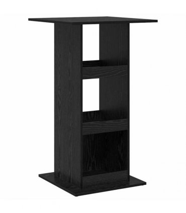 vidaXL Bar Table with Shelf Black Oak 60 x 60 x 100 cm Engineered Wood