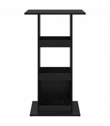 vidaXL Bar Table with Shelf Black Oak 60 x 60 x 100 cm Engineered Wood