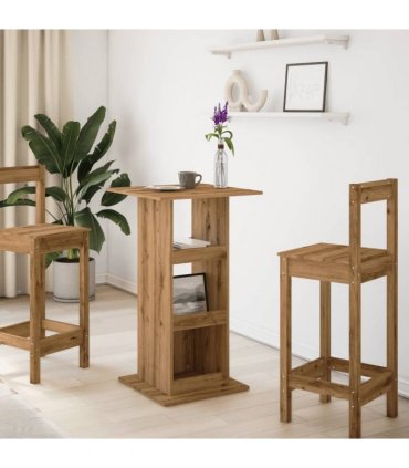 vidaXL Bar Table with Storage Artisan Oak 60x60x102 cm Engineered Wood
