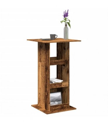 vidaXL Bar Table with Storage Old Wood 60x60x102 cm Engineered Wood