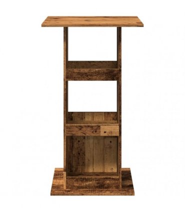 vidaXL Bar Table with Storage Old Wood 60x60x102 cm Engineered Wood