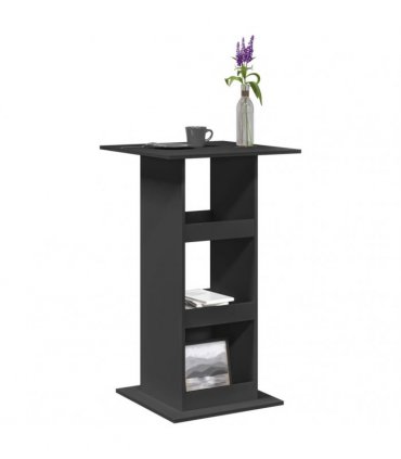 vidaXL Bar Table with Storage Black 60x60x102 cm Engineered Wood