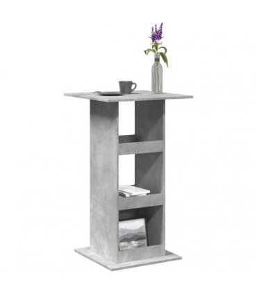 vidaXL Bar Table with Storage Concrete Grey 60x60x102 cm Engineered Wood