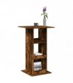 vidaXL Bar Table with Storage Smoked Oak 60x60x102 cm Engineered Wood