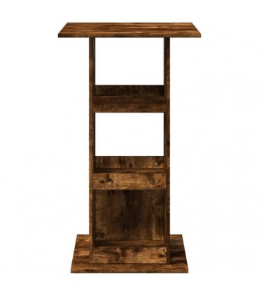 vidaXL Bar Table with Storage Smoked Oak 60x60x102 cm Engineered Wood