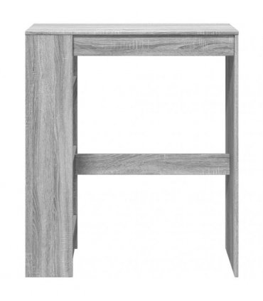 vidaXL Bar Table with Racks Grey Sonoma 90x40x103.5 cm Engineered Wood