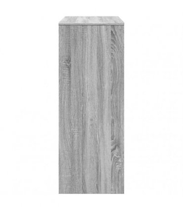 vidaXL Bar Table with Racks Grey Sonoma 90x40x103.5 cm Engineered Wood