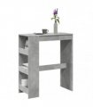 vidaXL Bar Table with Racks Concrete Grey 90x40x103.5 cm Engineered Wood