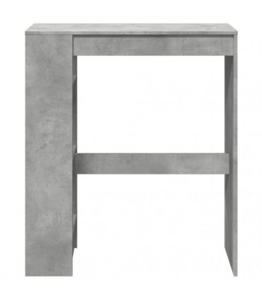 vidaXL Bar Table with Racks Concrete Grey 90x40x103.5 cm Engineered Wood