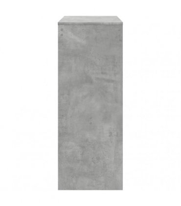 vidaXL Bar Table with Racks Concrete Grey 90x40x103.5 cm Engineered Wood