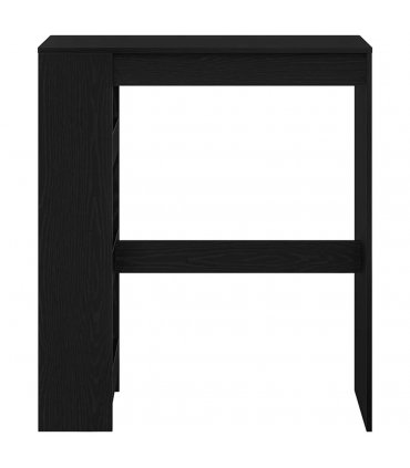 vidaXL Bar Table with Racks Black Oak 90x40x103.5 cm Engineered Wood