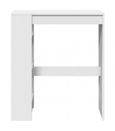 vidaXL Bar Table with Racks White 90x40x103.5 cm Engineered Wood