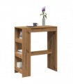 vidaXL Bar Table with Racks Artisan Oak 90x40x103.5 cm Engineered Wood