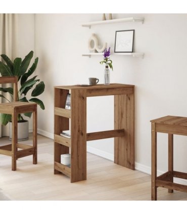 vidaXL Bar Table with Racks Artisan Oak 90x40x103.5 cm Engineered Wood