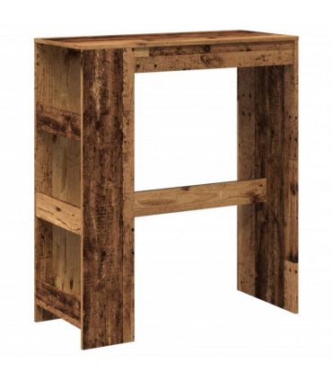 vidaXL Bar Table with Racks Old Wood 90x40x103.5 cm Engineered Wood